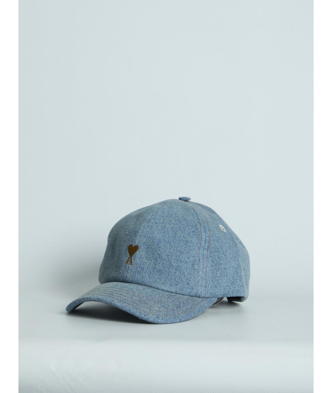Ami Paris Синяя хлопковая кепка/бейсболка, фото 3