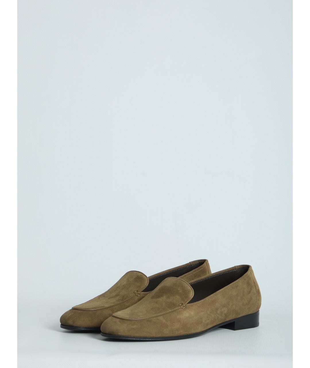 THE ROW Коричневые замшевые лоферы, фото 2