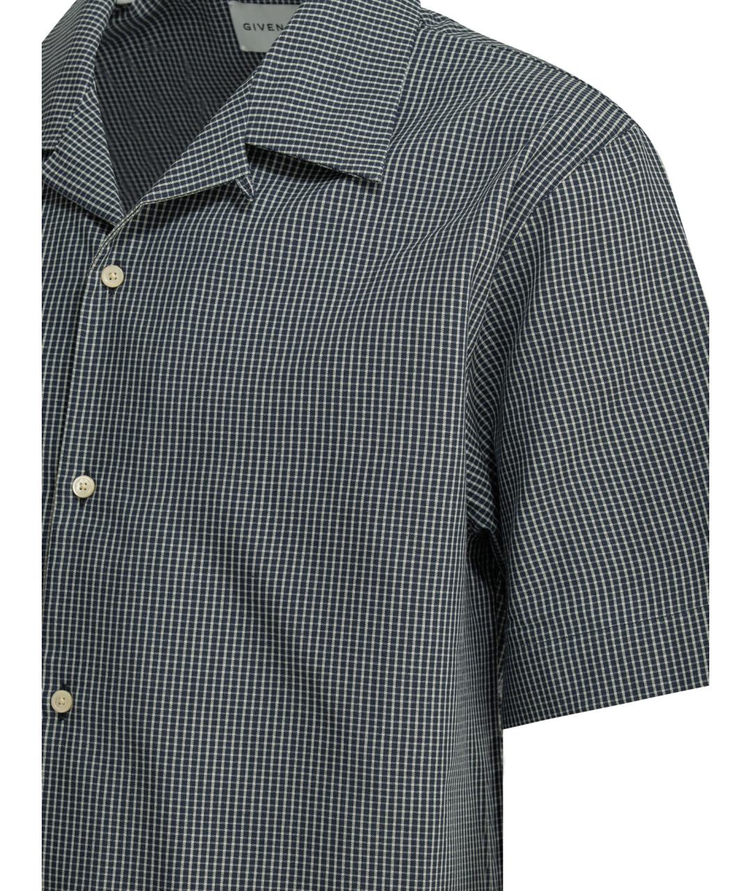 GIVENCHY Синяя хлопковая кэжуал рубашка, фото 4