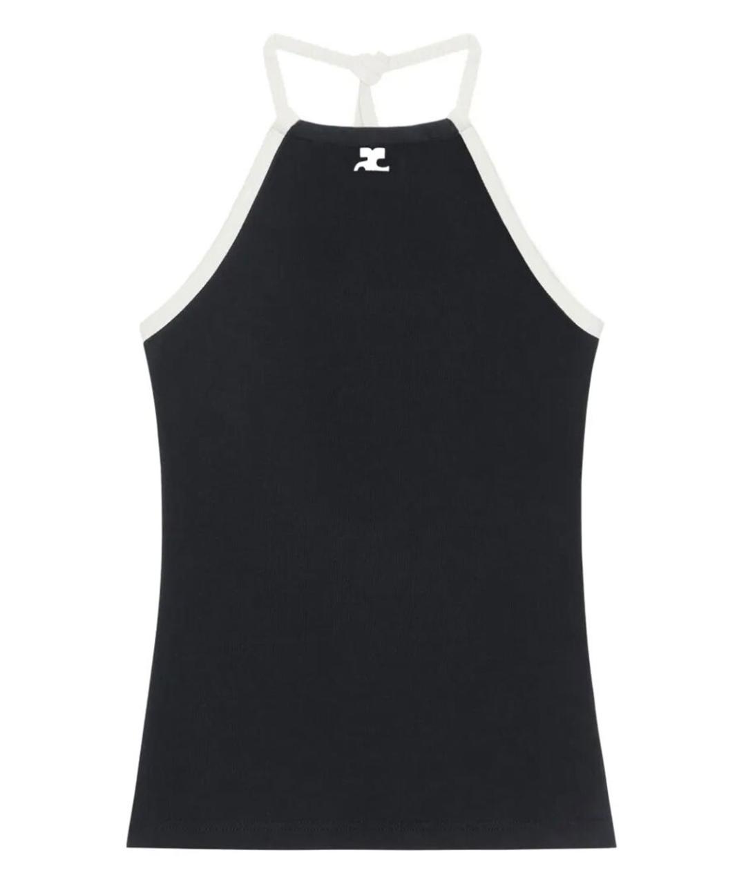 COURREGES Черная хлопковая майка, фото 1