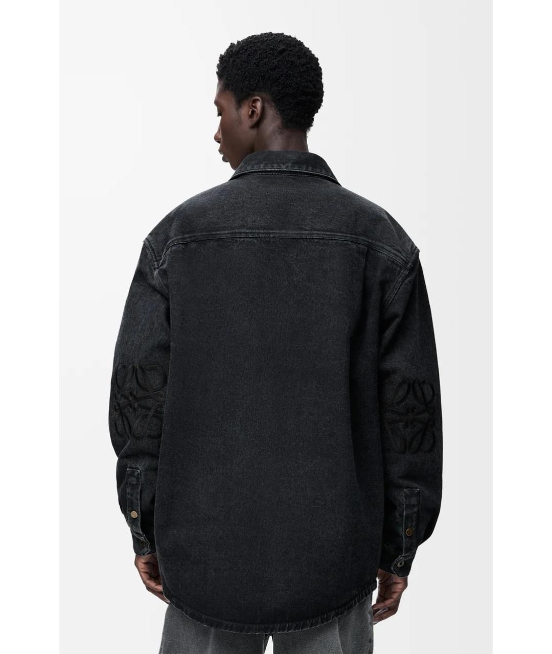 LOEWE Черная хлопковая кэжуал рубашка, фото 2