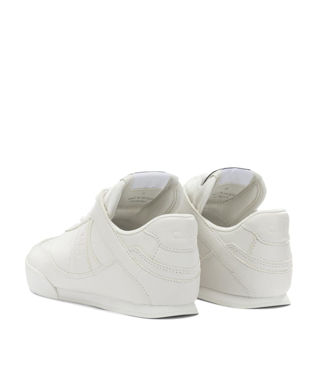 CHLOE Белые кожаные кроссовки, фото 4