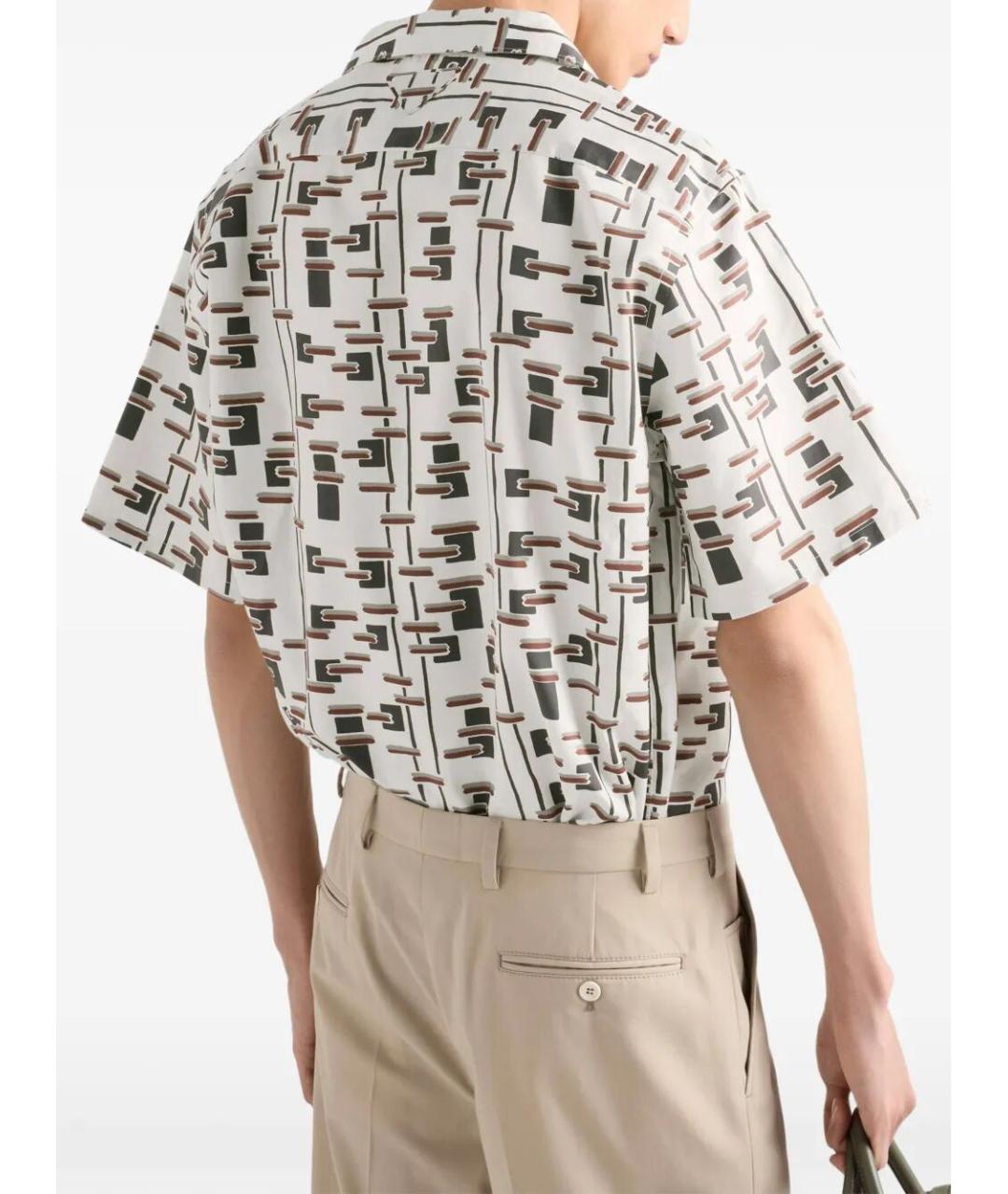 PRADA Бежевая хлопковая кэжуал рубашка, фото 4