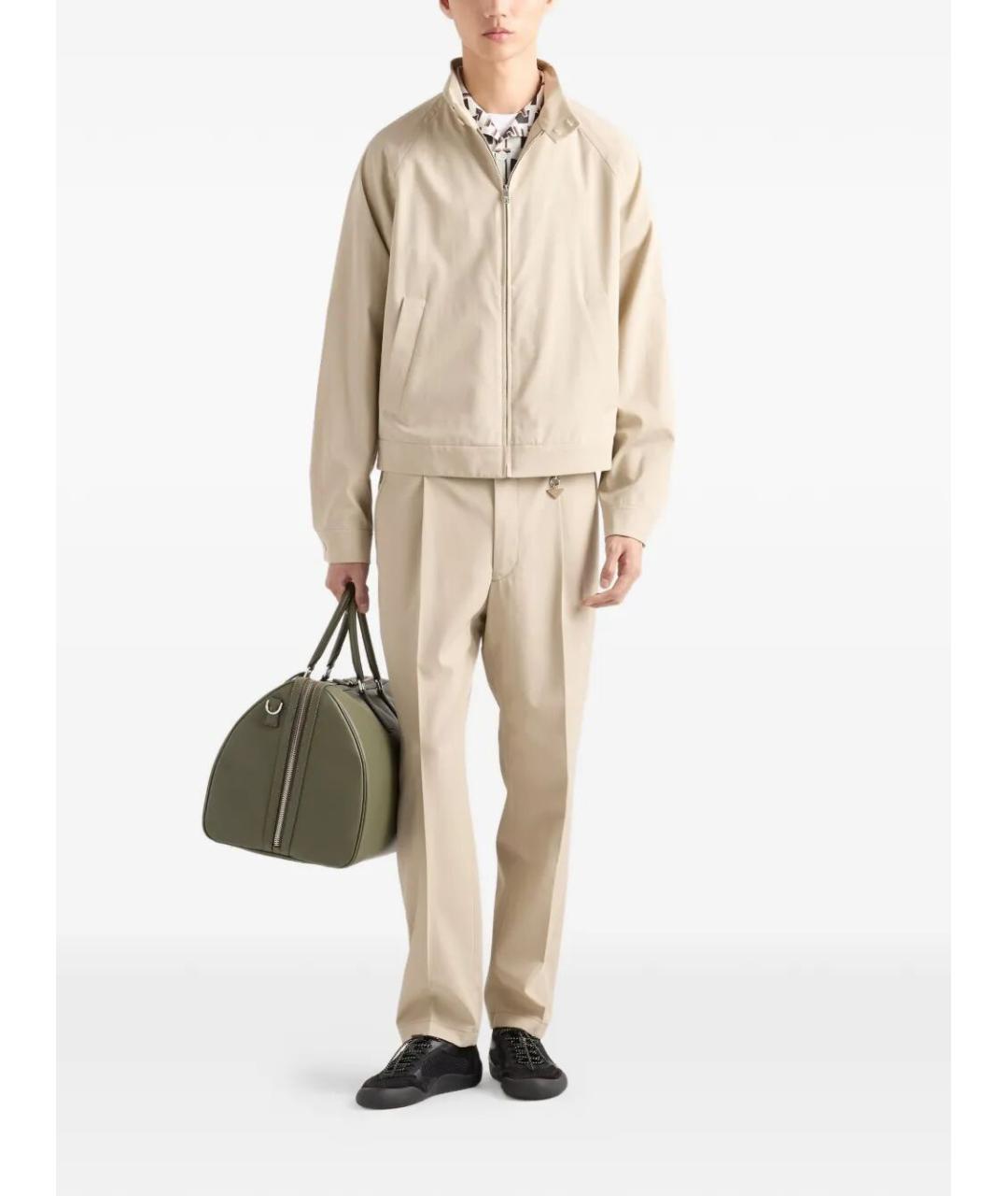 PRADA Бежевая хлопковая кэжуал рубашка, фото 2