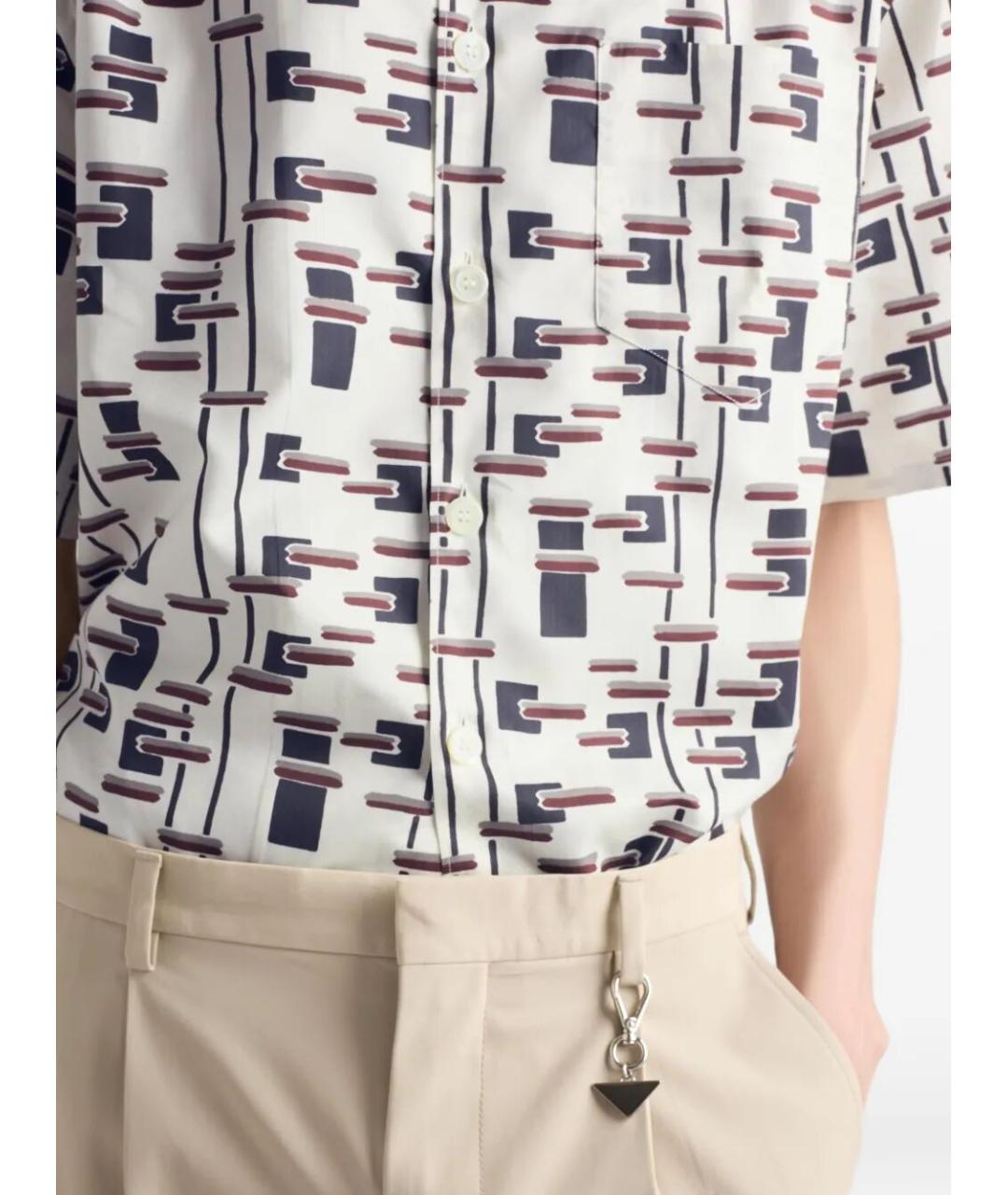 PRADA Бежевая хлопковая кэжуал рубашка, фото 5