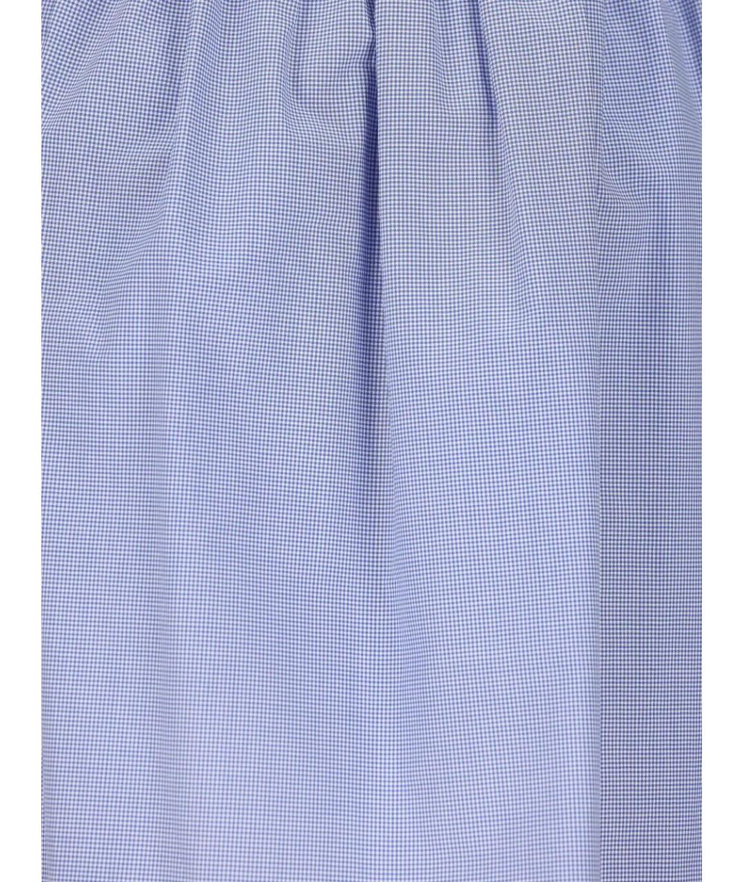 MIU MIU Голубая хлопковая юбка миди, фото 4