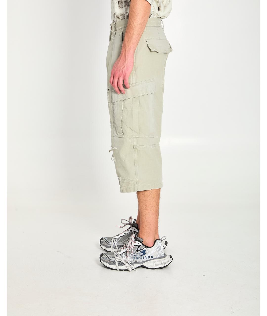 BALENCIAGA Бежевые хлопковые шорты, фото 3