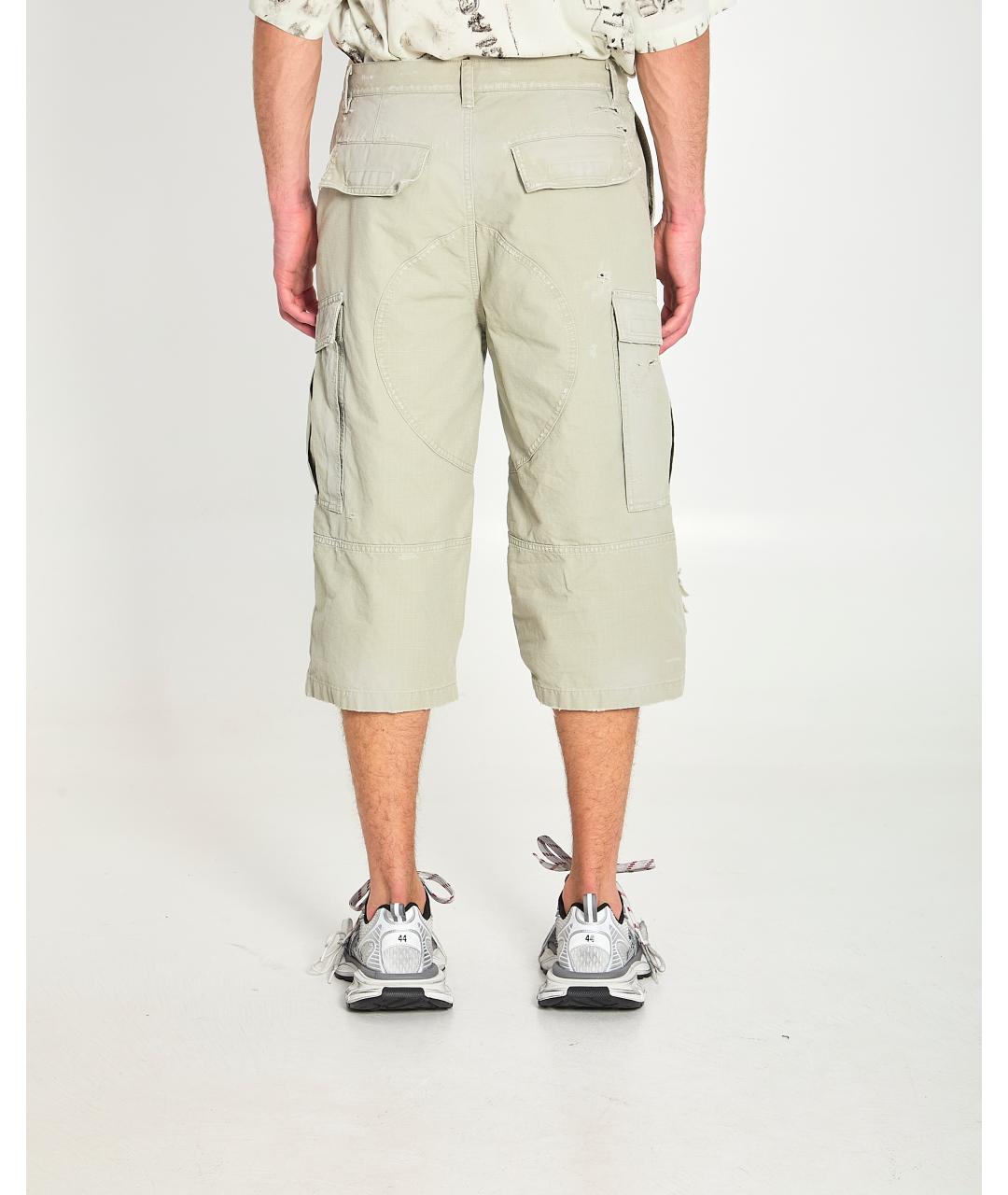 BALENCIAGA Бежевые хлопковые шорты, фото 4