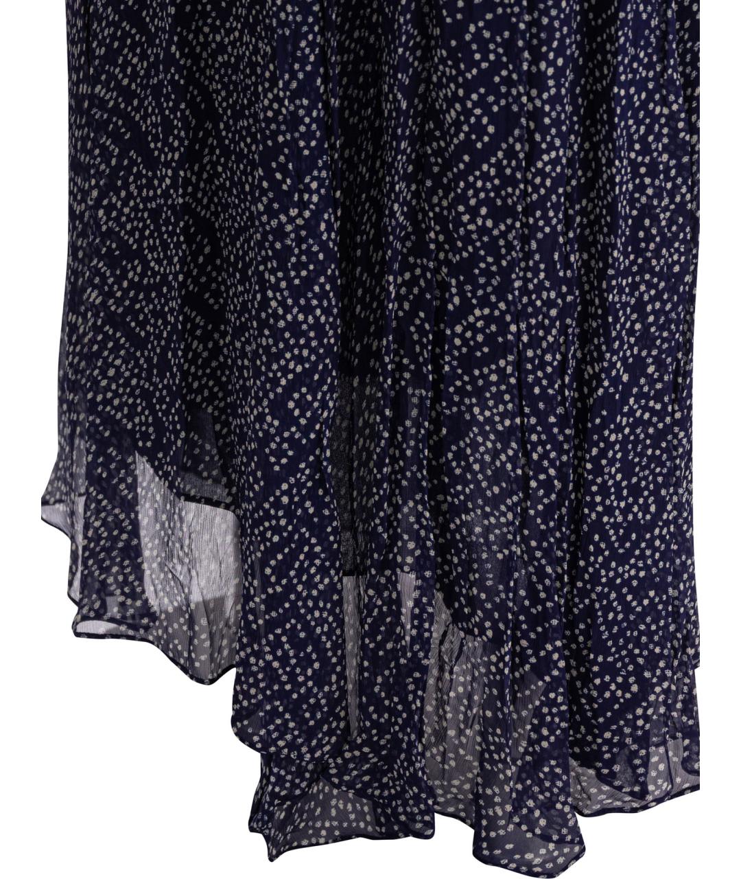 ISABEL MARANT Темно-синяя вискозная юбка миди, фото 4