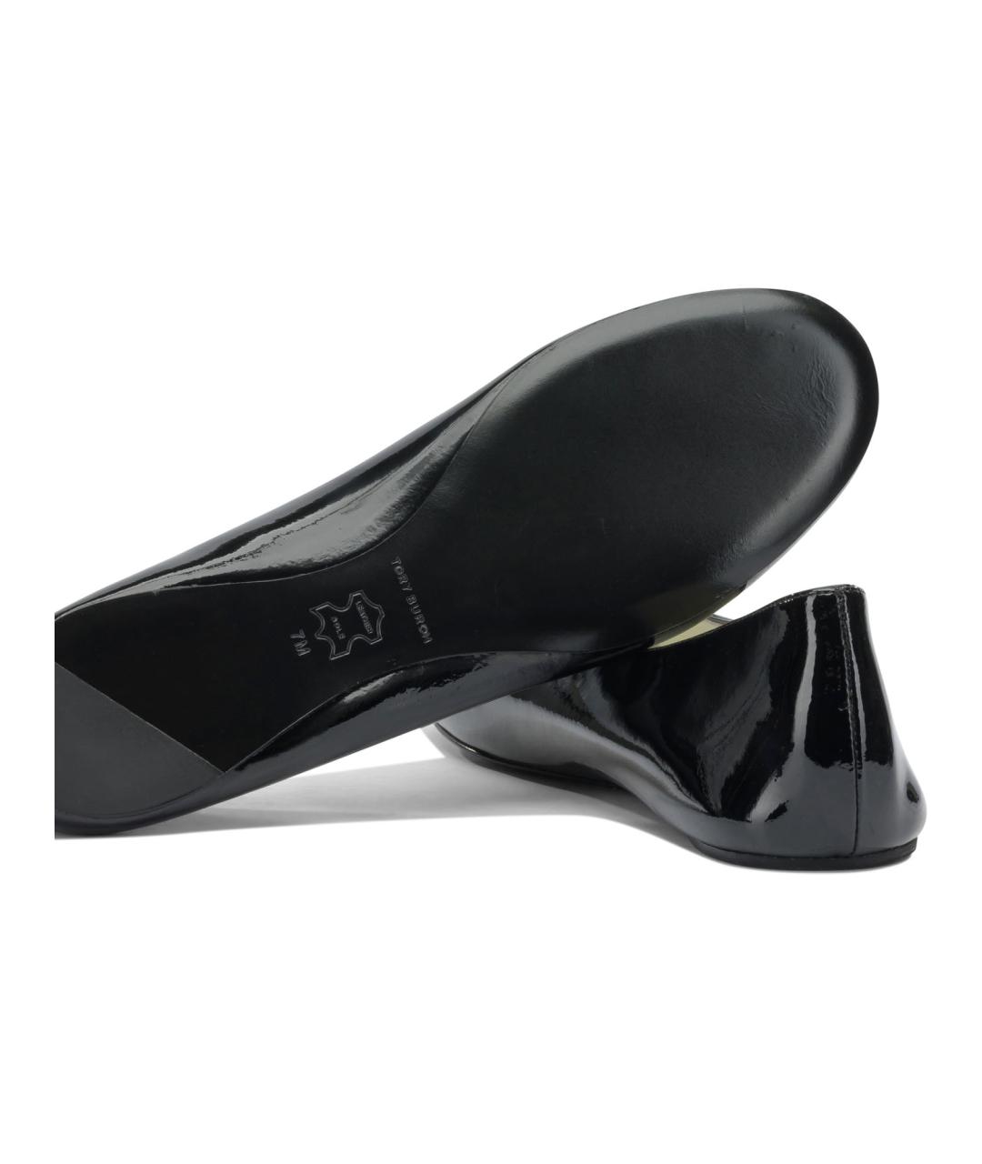 TORY BURCH Черные балетки из лакированной кожи, фото 5