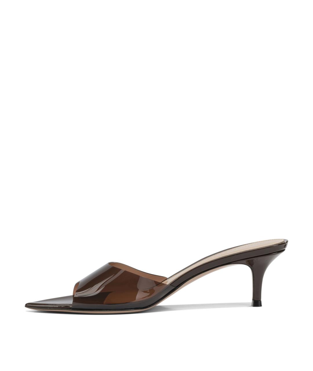 GIANVITO ROSSI Коричневые мюли, фото 3