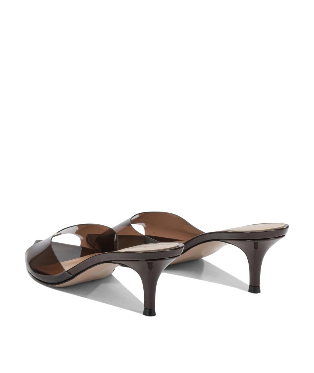 GIANVITO ROSSI Коричневые мюли, фото 4