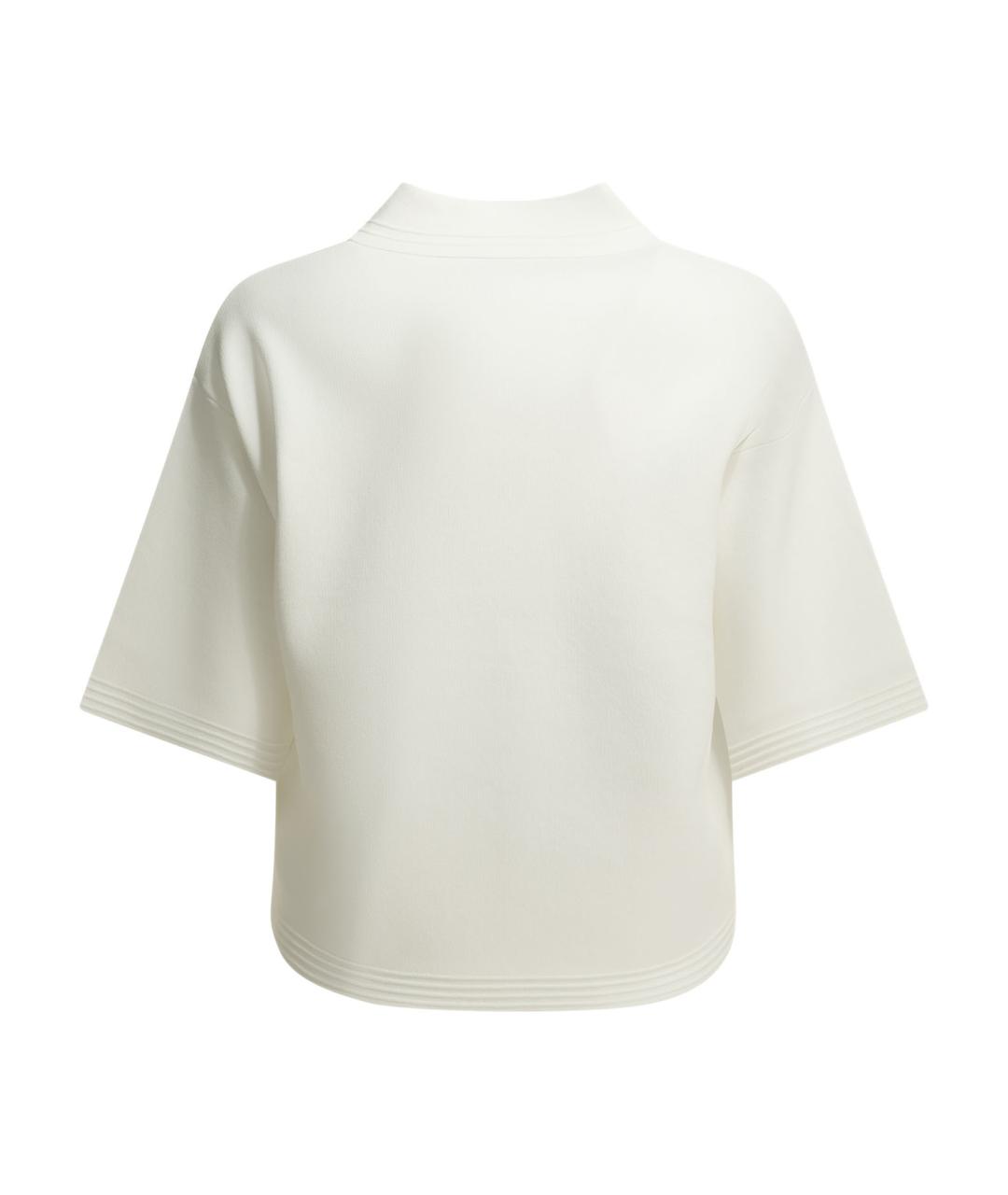 MAX MARA Белая вискозная футболка, фото 2