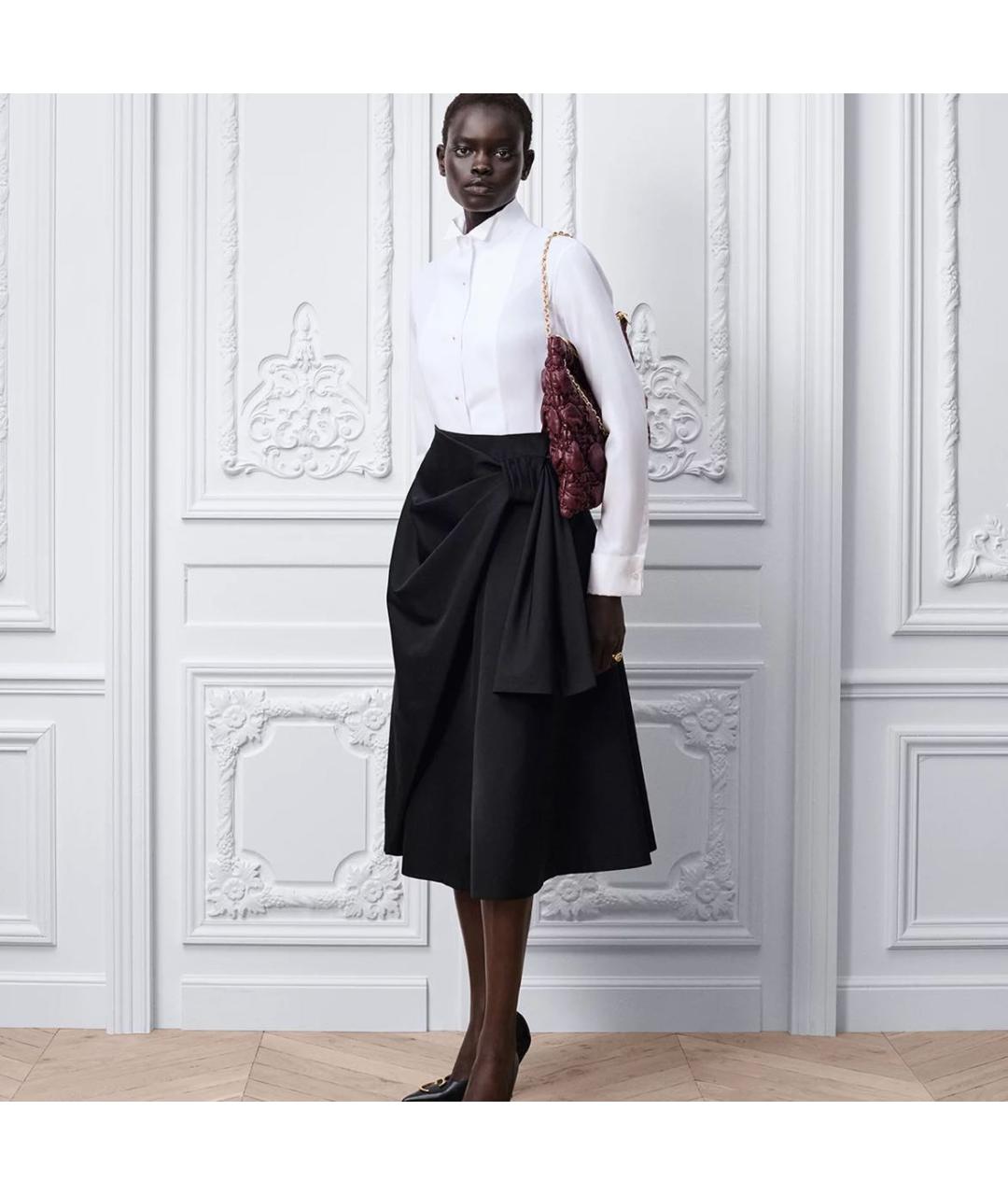 CHRISTIAN DIOR Черная юбка миди, фото 3