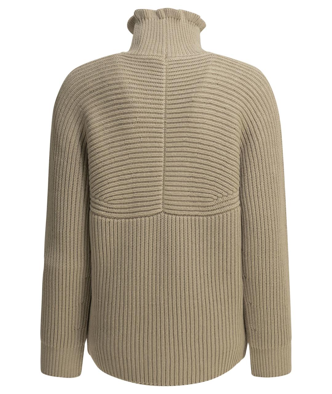 MAX MARA Бежевый хлопковый джемпер / свитер, фото 2