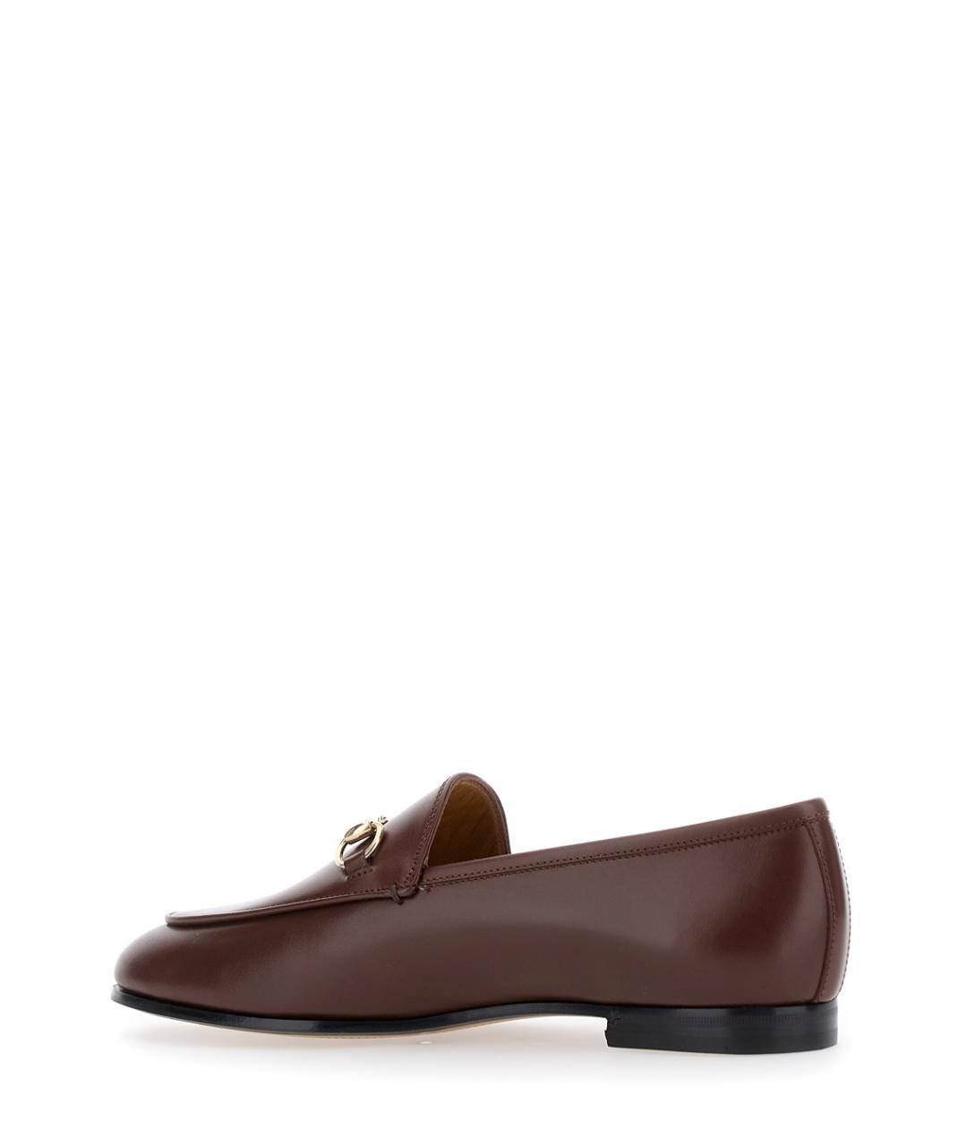 GUCCI Коричневые кожаные лоферы, фото 3