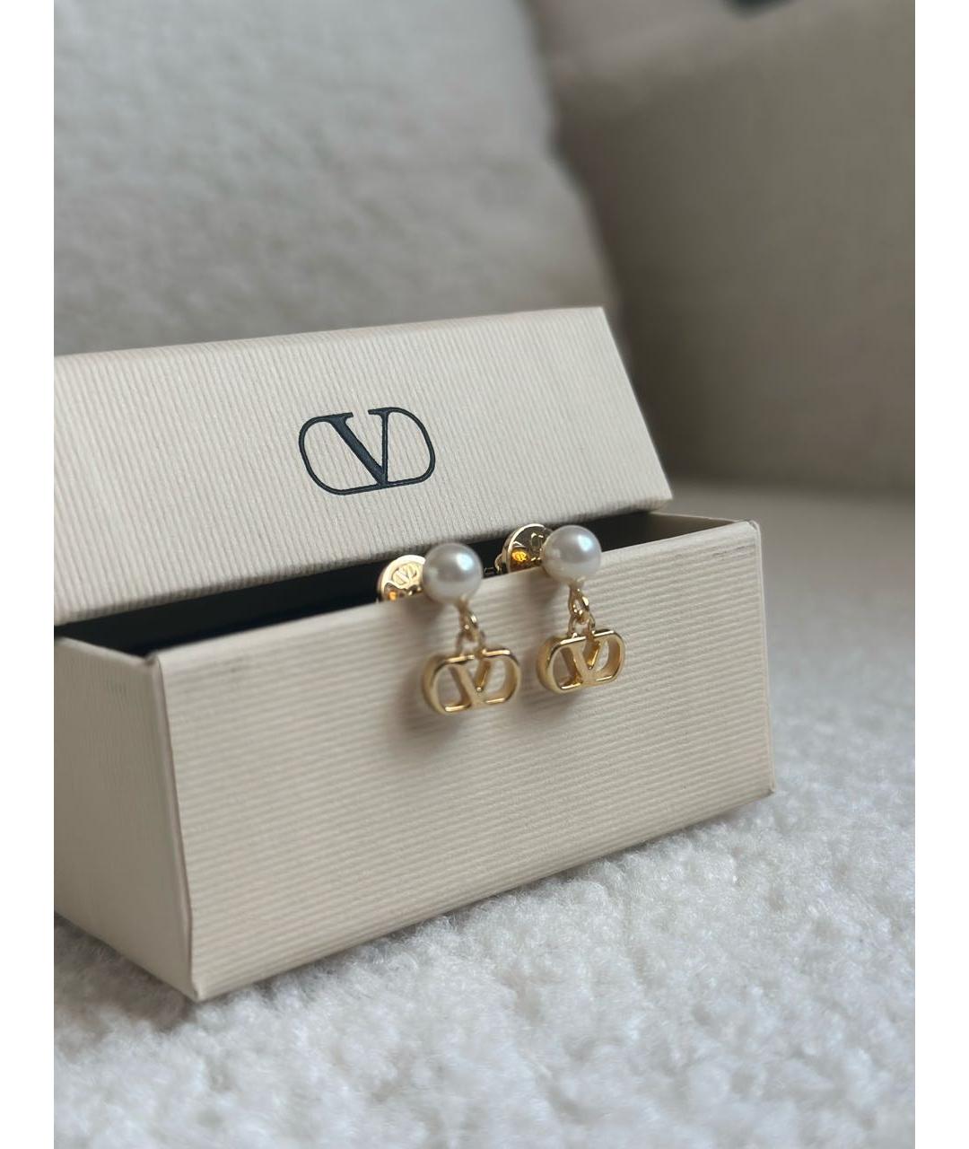 VALENTINO Золотые латунные серьги, фото 2