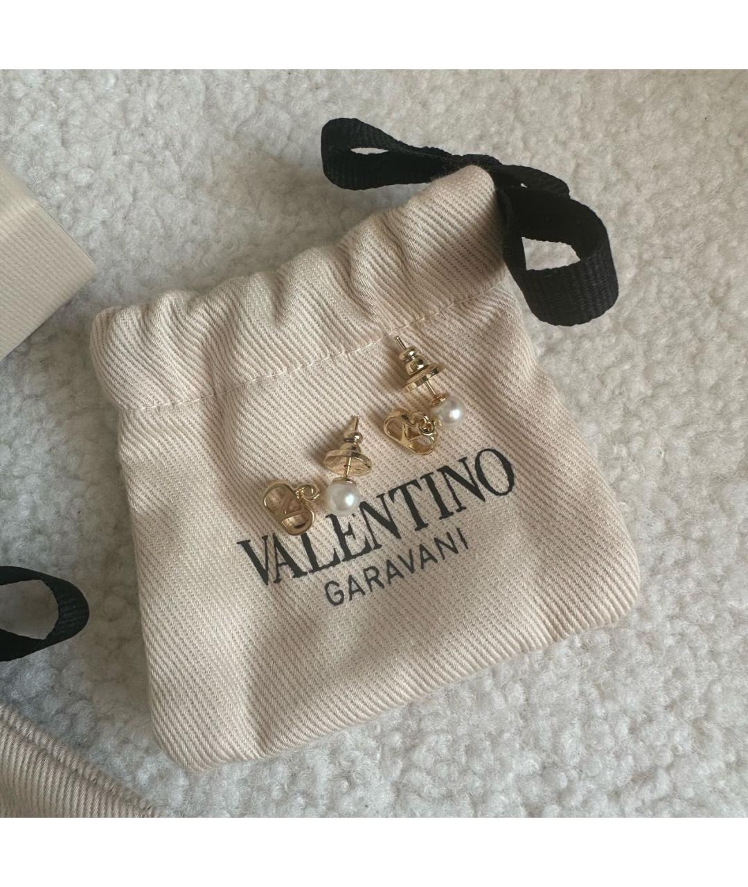 VALENTINO Золотые латунные серьги, фото 3