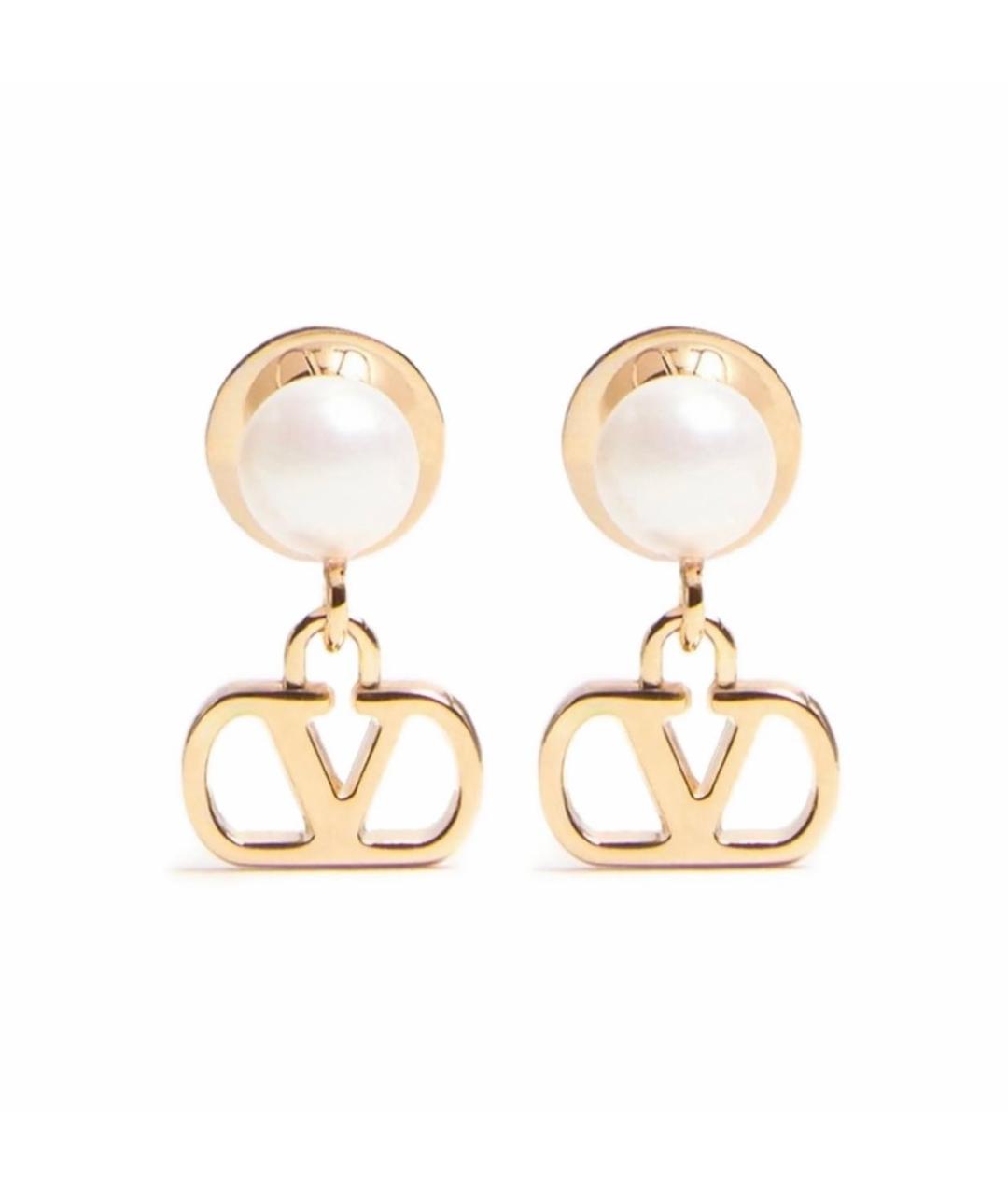 VALENTINO Золотые латунные серьги, фото 1