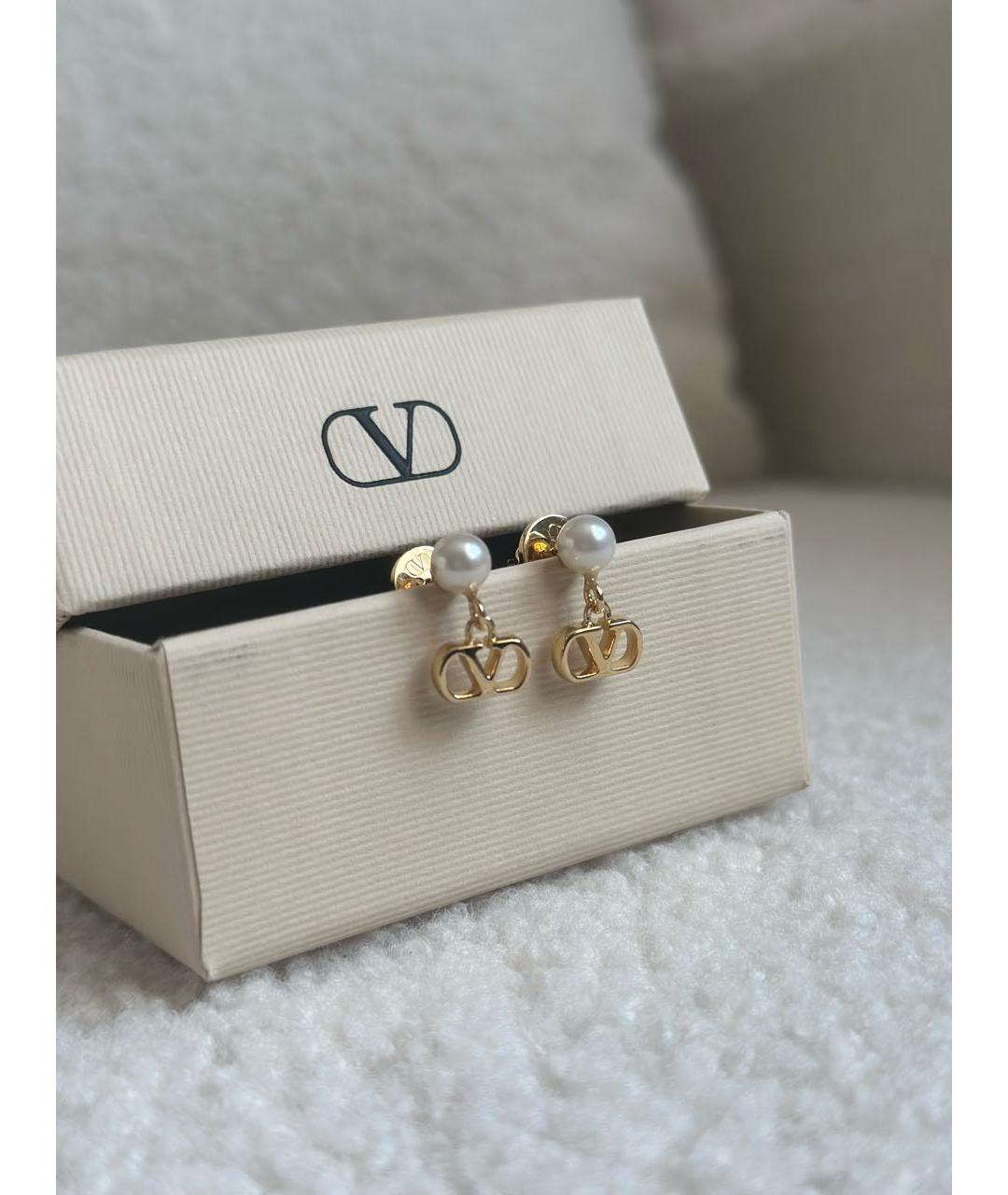 VALENTINO Золотые латунные серьги, фото 4