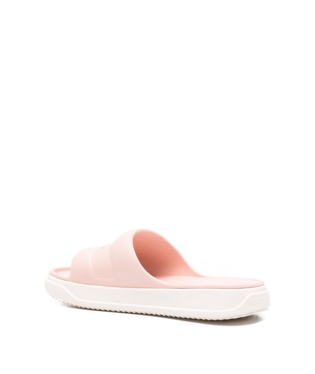 MONCLER Розовые синтетические шлепанцы, фото 2