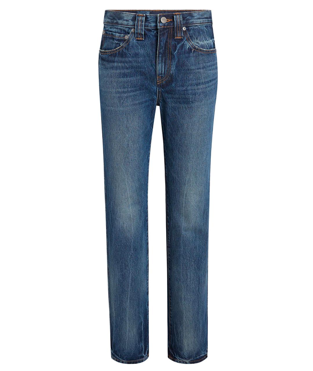 KHAITE Синие хлопковые прямые джинсы, фото 1