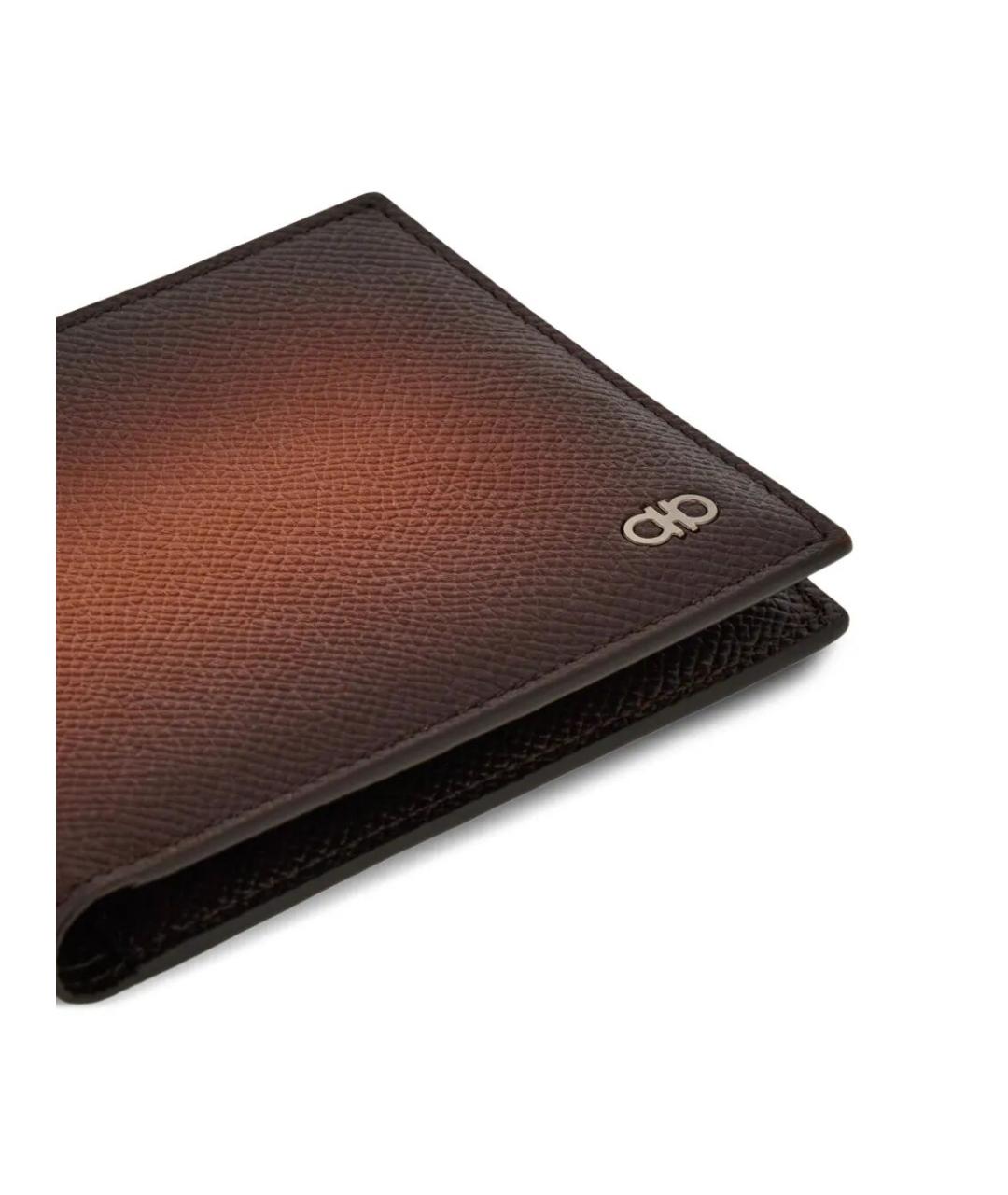 FERRAGAMO Коричневый кожаный кошелек, фото 3