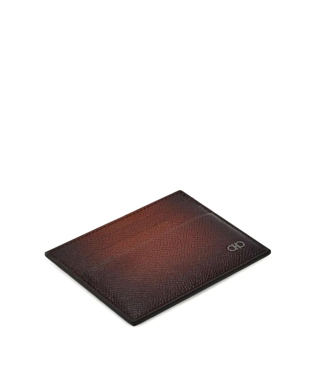 FERRAGAMO Коричневый кожаный кардхолдер, фото 3