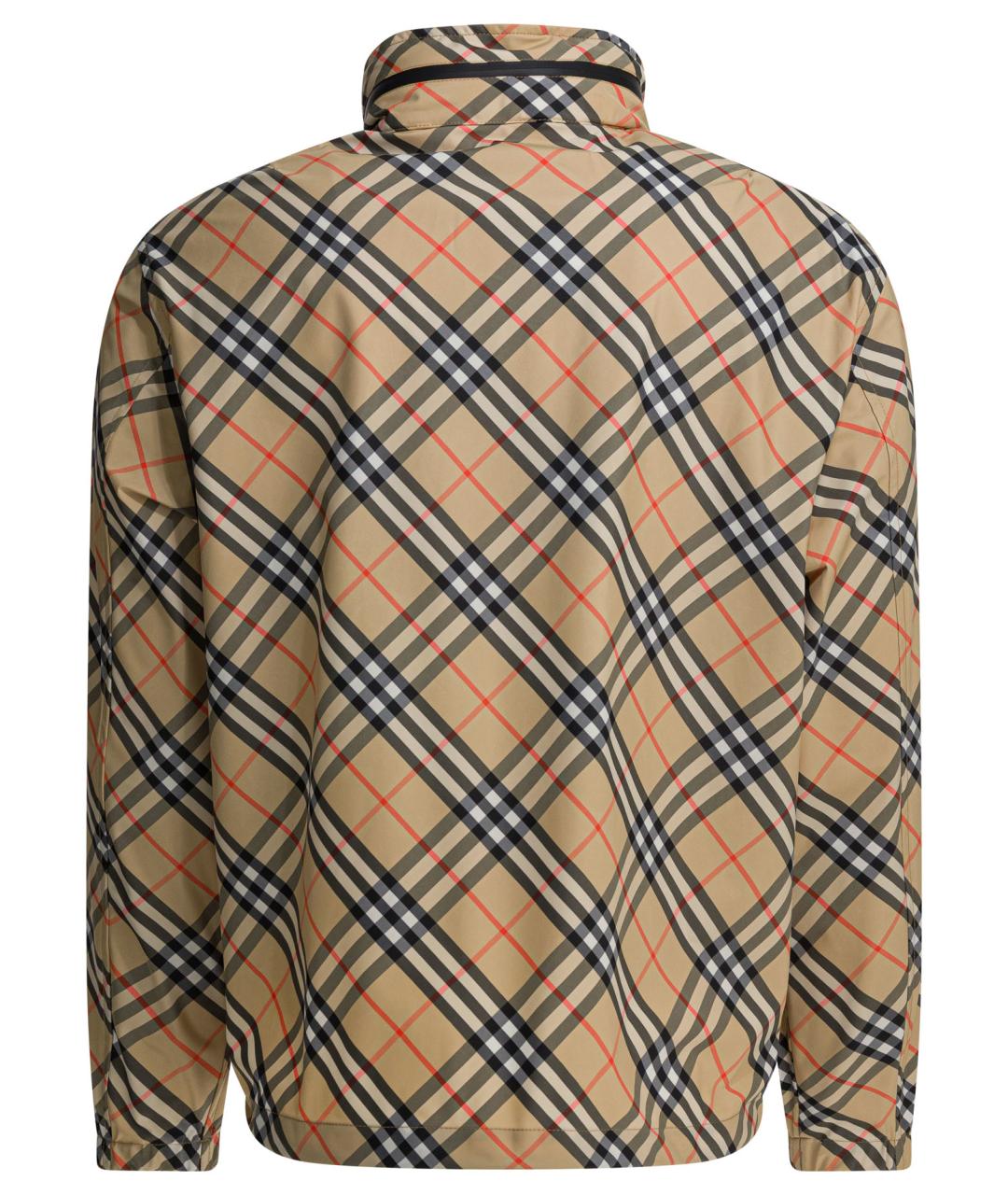 BURBERRY Бежевая полиэстеровая куртка, фото 2