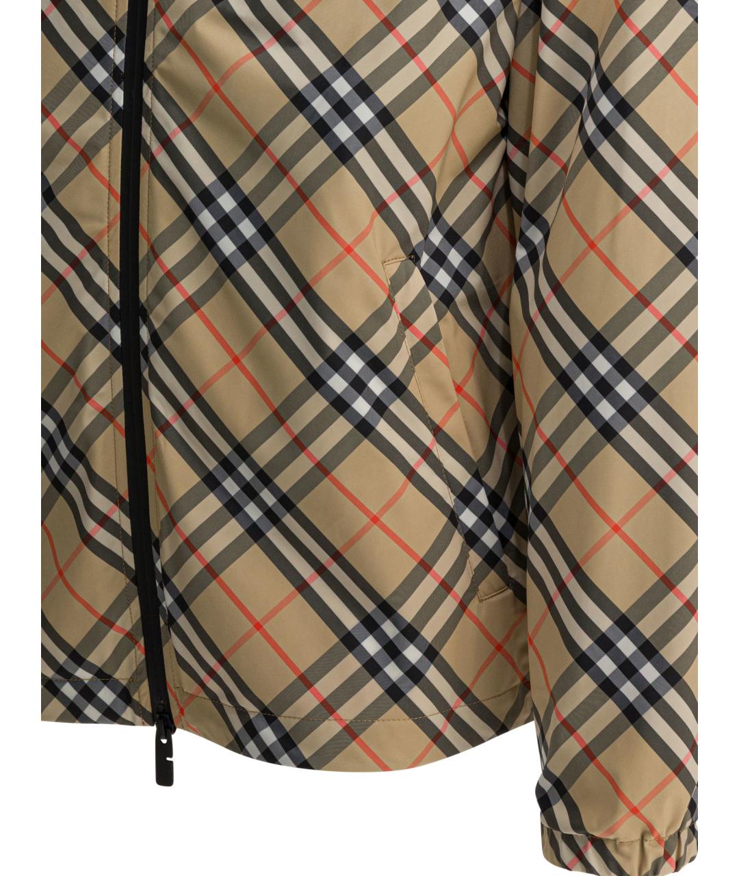 BURBERRY Бежевая полиэстеровая куртка, фото 4