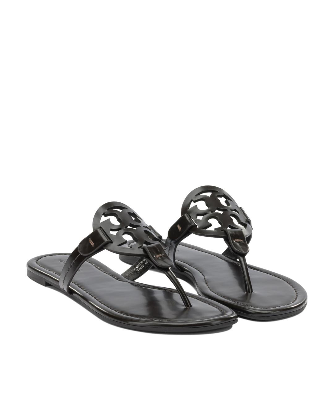 TORY BURCH Коричневые кожаные сандалии, фото 2