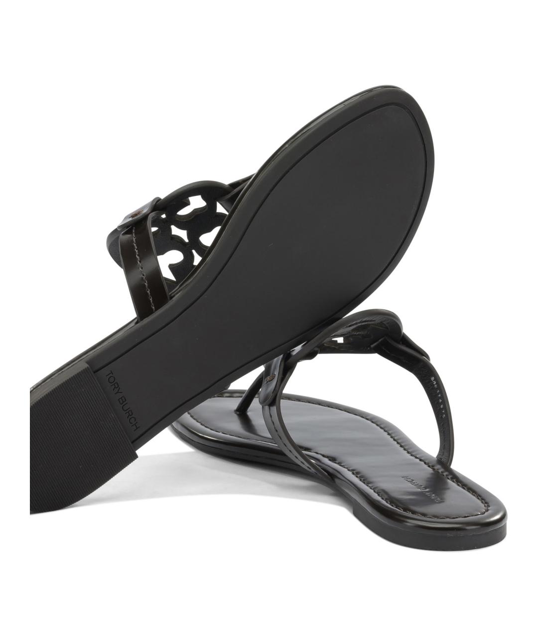 TORY BURCH Коричневые кожаные сандалии, фото 5