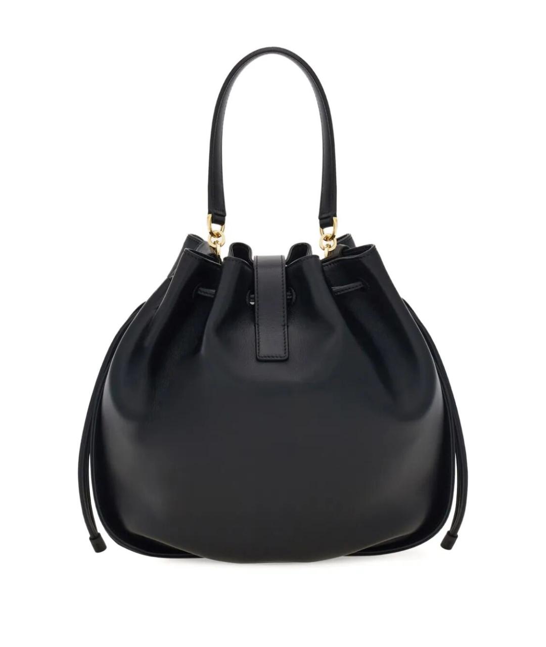 FERRAGAMO Черная кожаная сумка с короткими ручками, фото 5