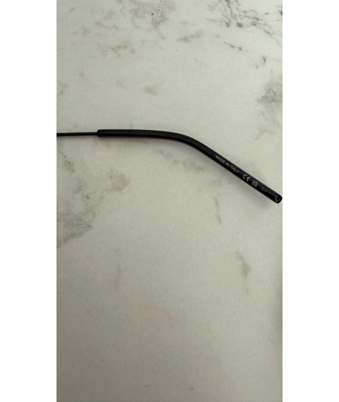 SAINT LAURENT Черные металлические солнцезащитные очки, фото 6