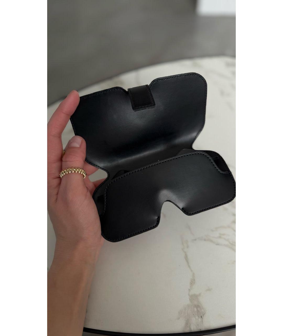 SAINT LAURENT Черные металлические солнцезащитные очки, фото 8