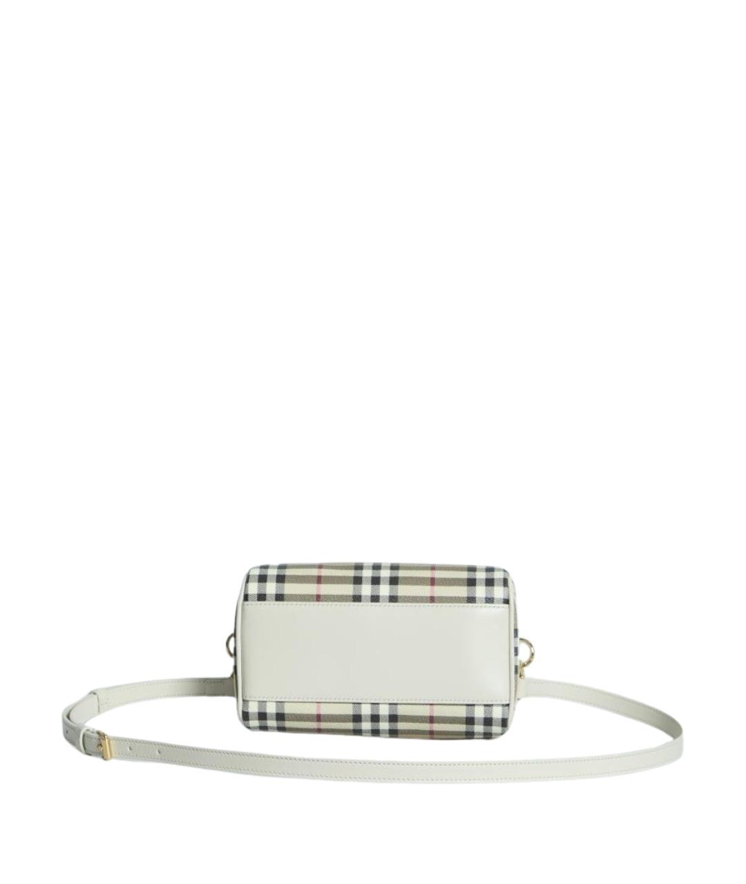 BURBERRY Бежевая хлопковая сумка через плечо, фото 3