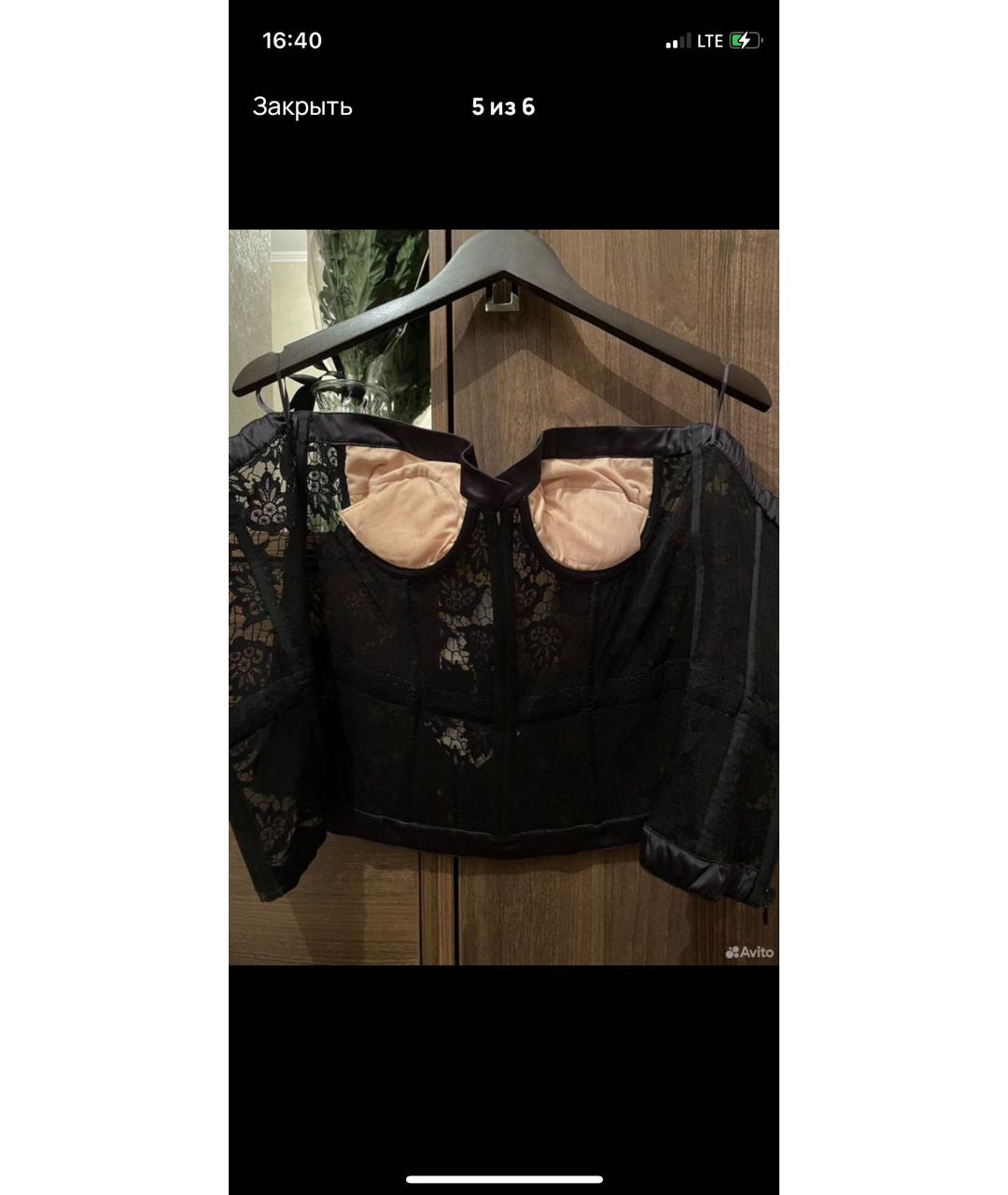 LA PERLA Черный корсет, фото 4