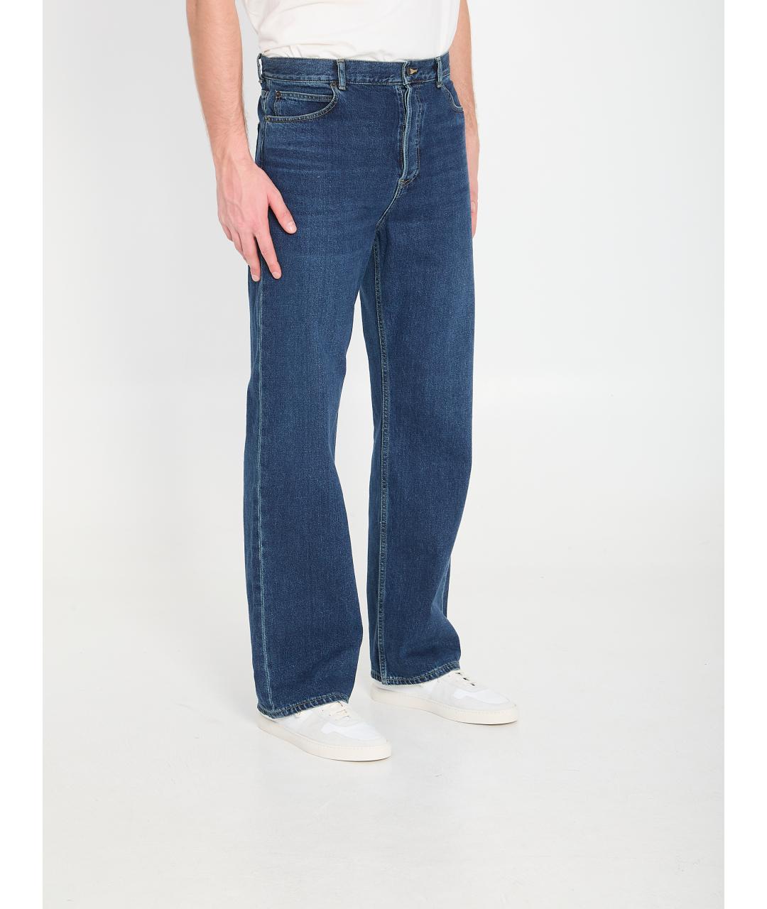 THE ROW Синие хлопковые прямые джинсы, фото 4