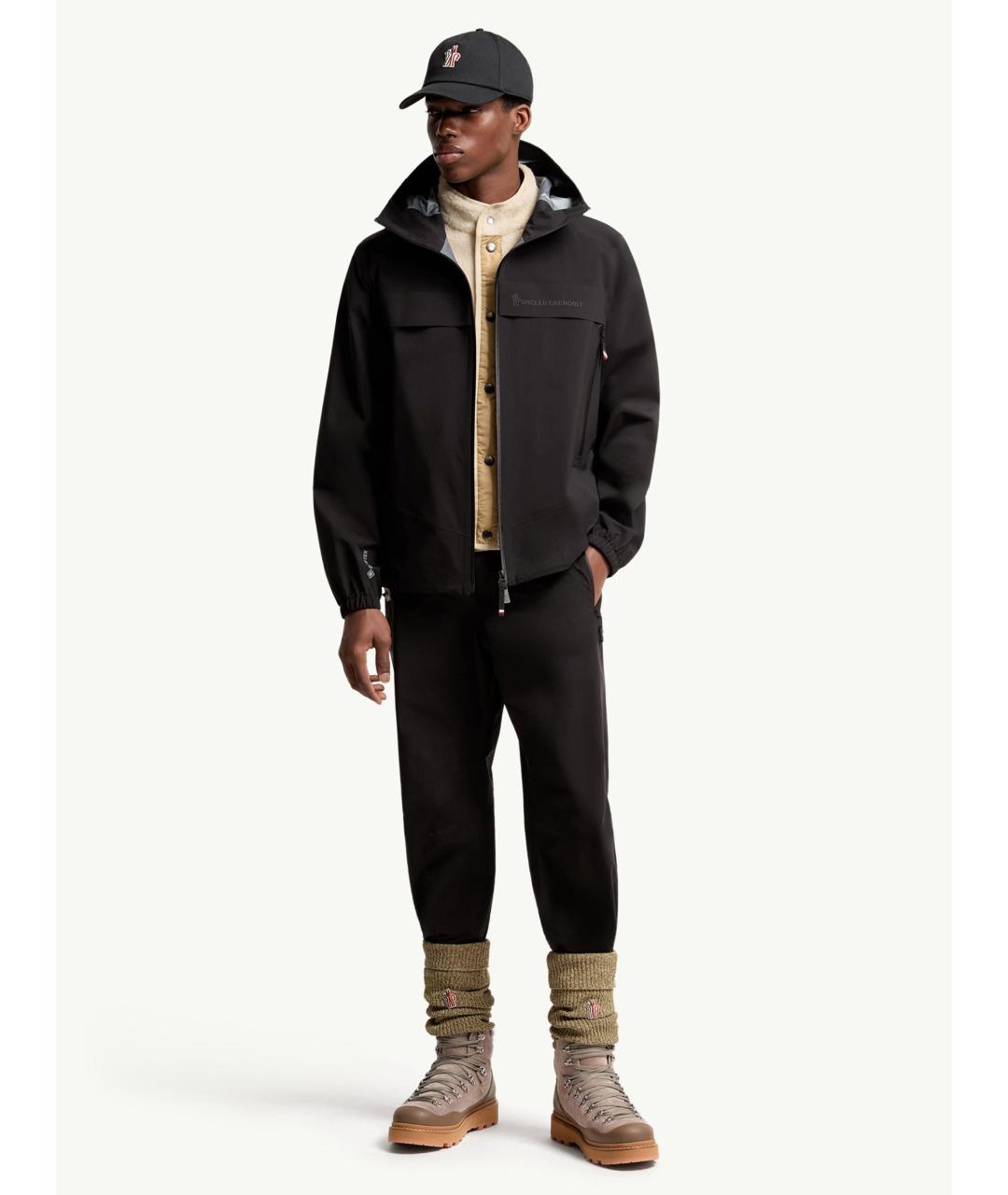 MONCLER Черная полиамидовая куртка, фото 2