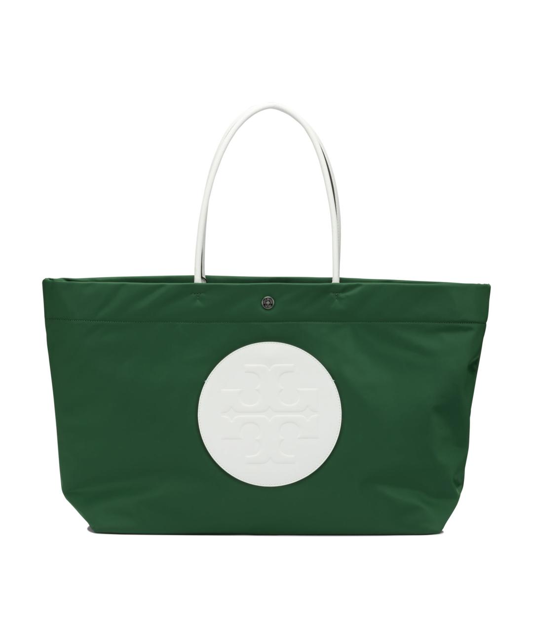 TORY BURCH Зеленая синтетическая сумка тоут, фото 1