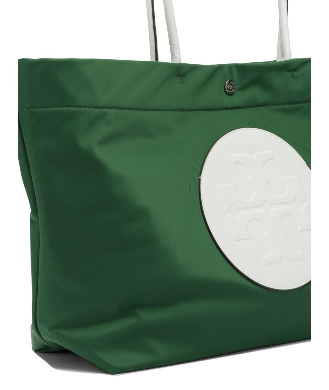 TORY BURCH Зеленая синтетическая сумка тоут, фото 4