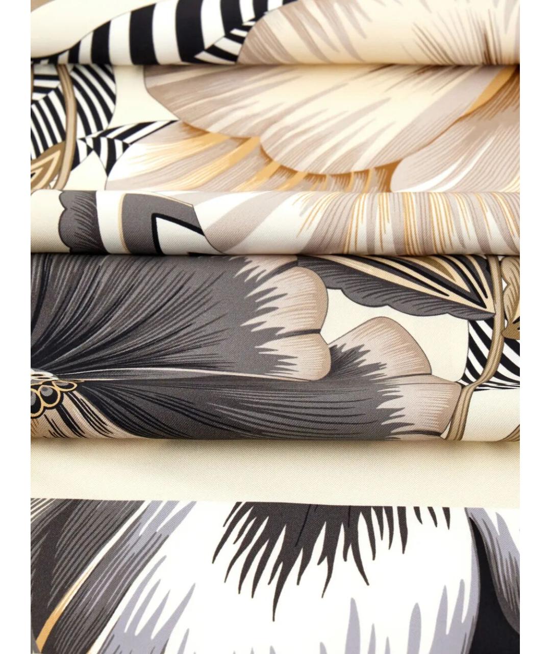 FERRAGAMO Бежевый шелковый платок, фото 3