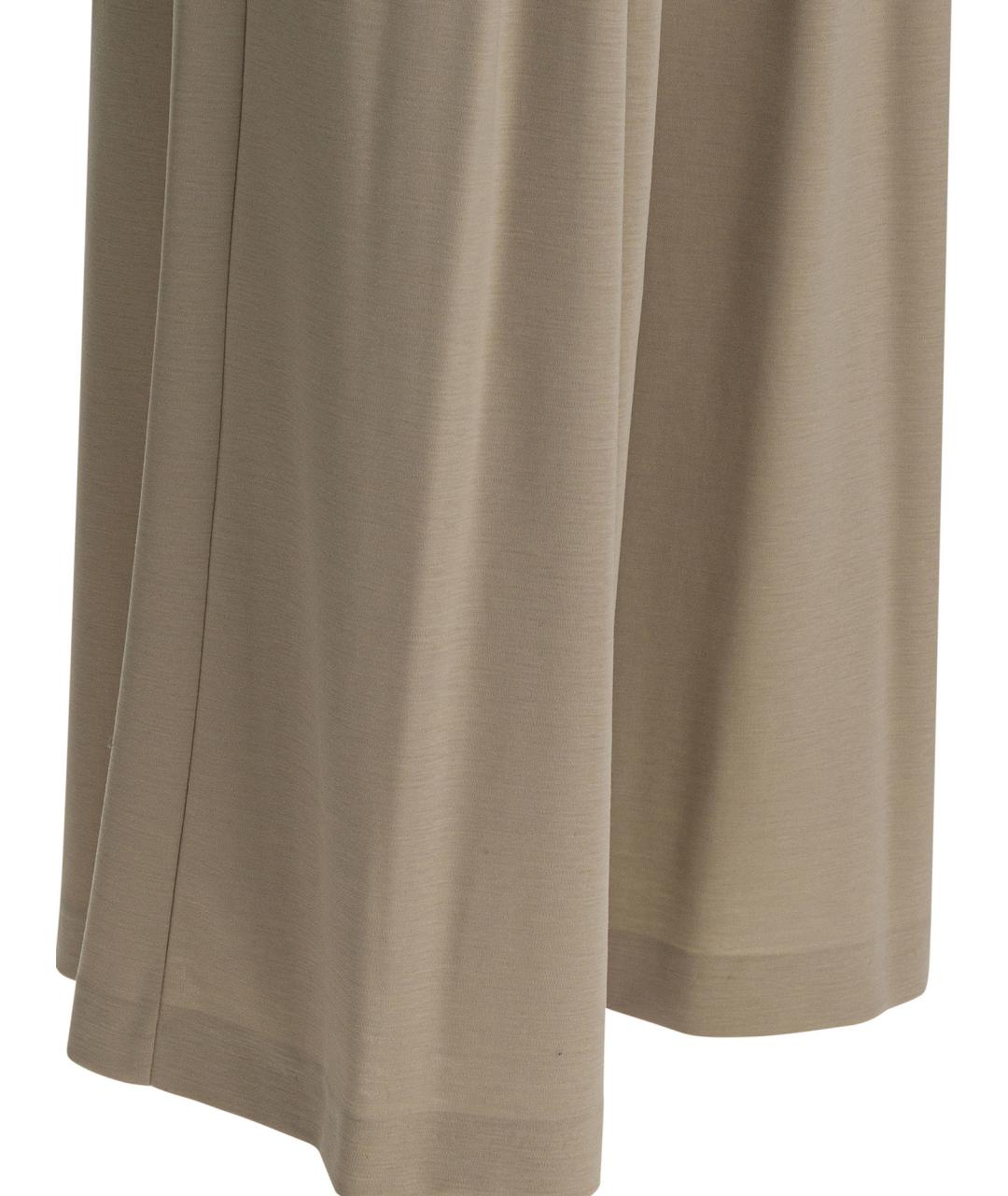 MAX MARA Бежевые шерстяные прямые брюки, фото 4