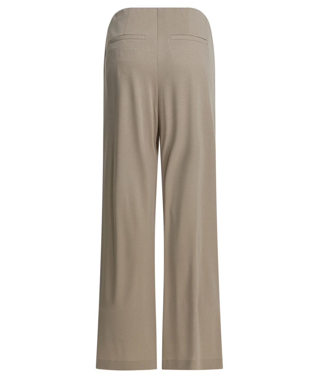 MAX MARA Бежевые шерстяные прямые брюки, фото 2