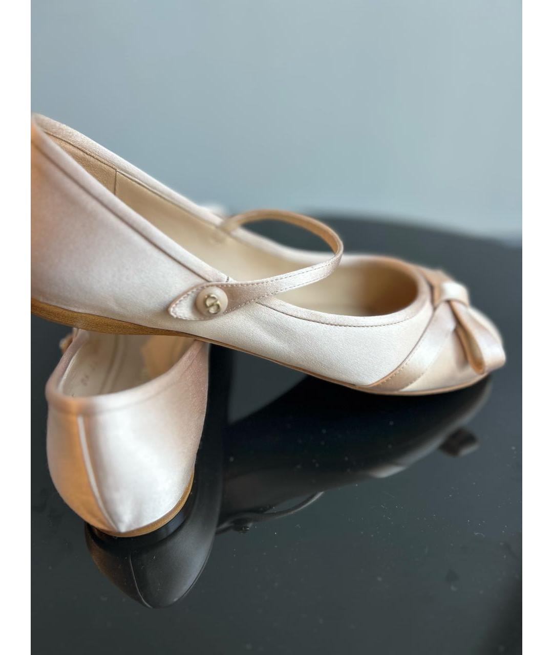 CHANEL Розовые текстильные балетки, фото 2