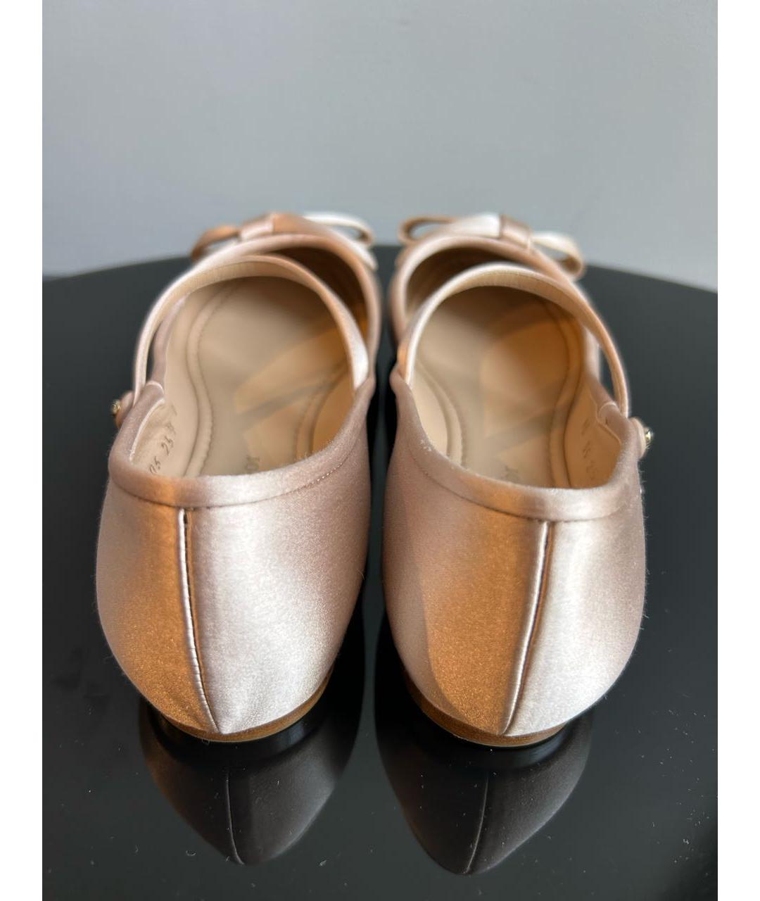 CHANEL Розовые текстильные балетки, фото 3