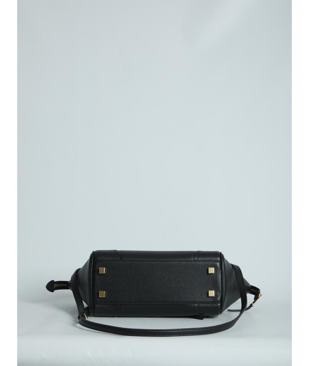 CELINE Черная кожаная сумка тоут, фото 3