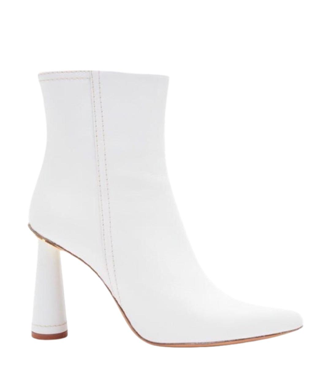 JACQUEMUS Белые кожаные ботильоны, фото 1