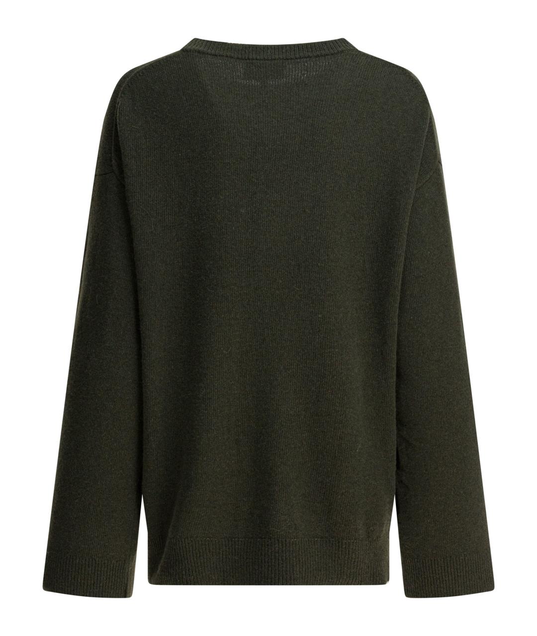 GANNI Зеленый шерстяной джемпер / свитер, фото 2