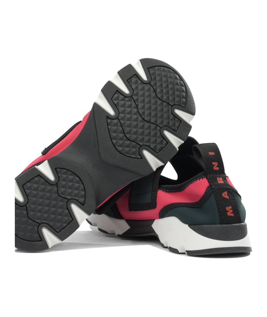 MARNI Синие синтетические кроссовки, фото 5